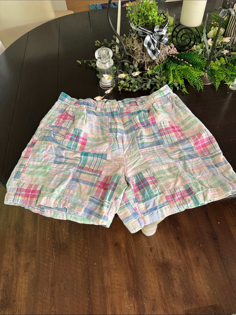 Ralph Lauren Pastel Plaid Cotton Bermuda Shorts - Pink, Blue, Green